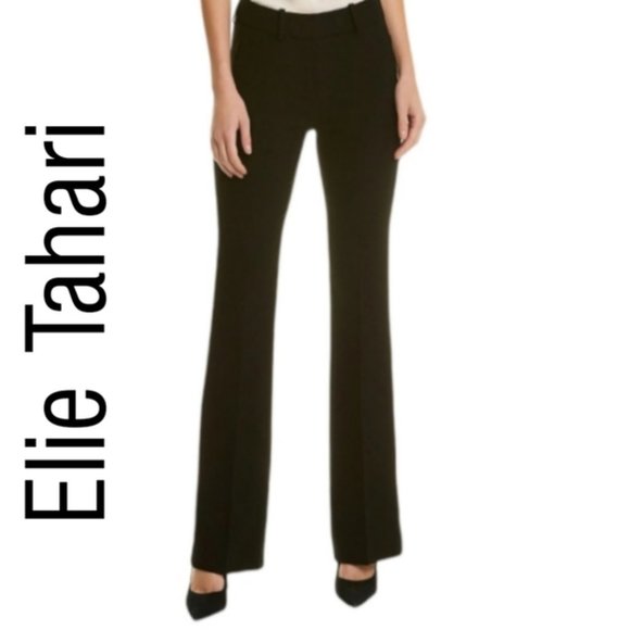 Elie Tahari Pants - NWT Elie Tahari "Anna" Fit & Flare Professional Trouser Pants in Black Caviar